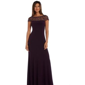 Purple Floor Length Formal Dress